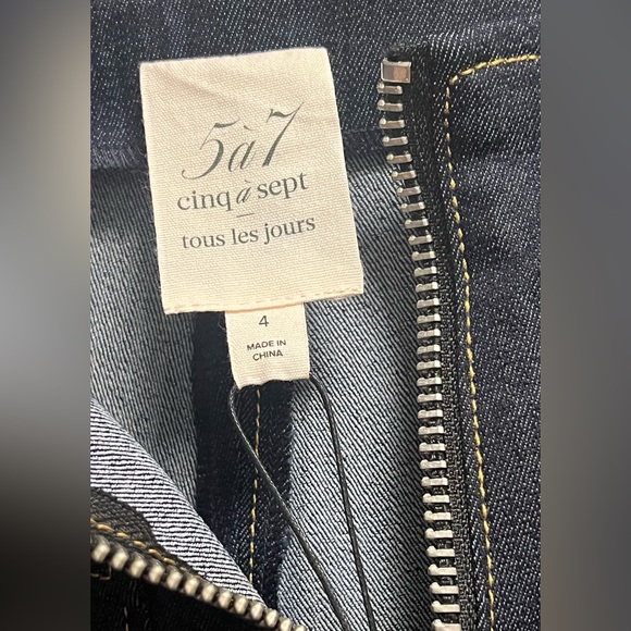 Cinq a Sept Azure Wide Leg Stitched Pants - Picture 6 of 8